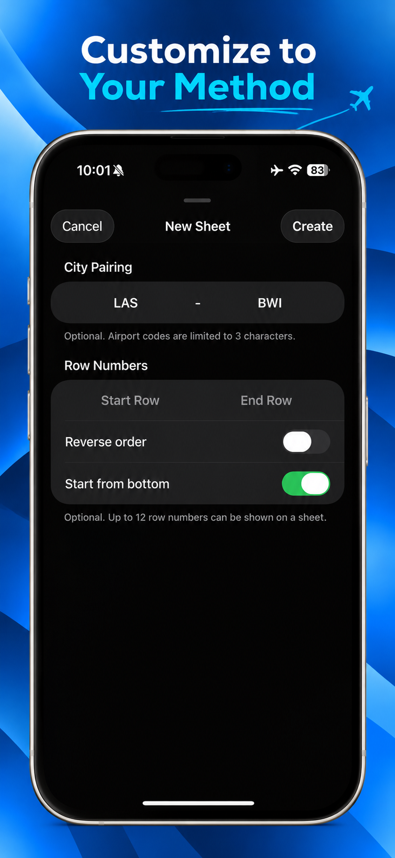 Drink Order Pad App Store screenshot: Customize